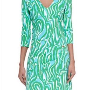 🎀 Lilly Pulitzer Charlena Finders Keepers Green Swirl Shift Dress Large